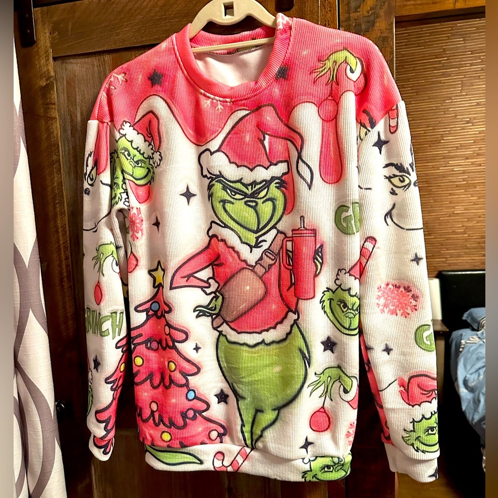 Grinch Christmas Sweater S